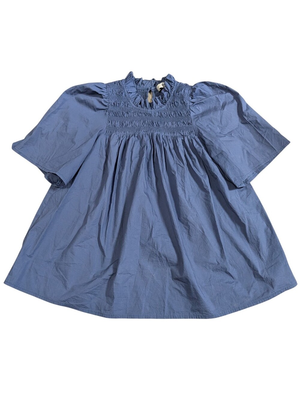 SEA New York Smocked Babydoll Blouse color Navy Blue size 4 Designer Office